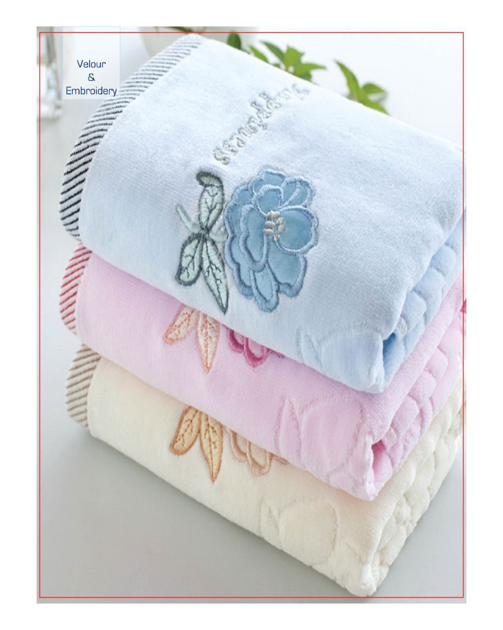 Velour & Embroidery Towels