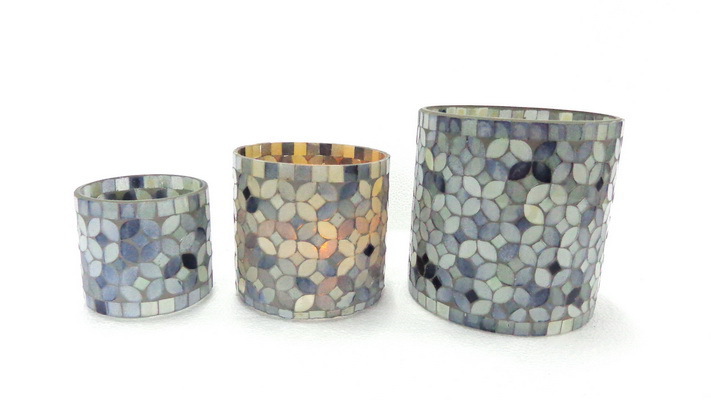 GLASS MOSAIC VOTIVES