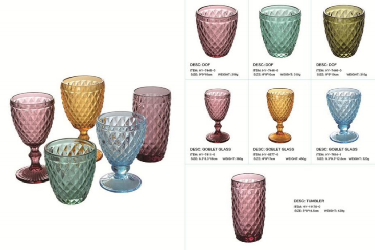 glass drinking ware