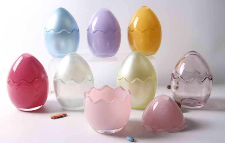 glass egg candy box 