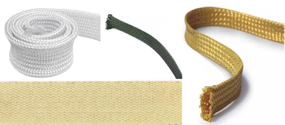 Narrow textiles in kevlar, Nomex, Silica...