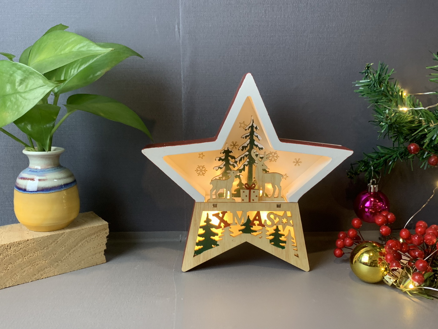 Christmas  wooden star