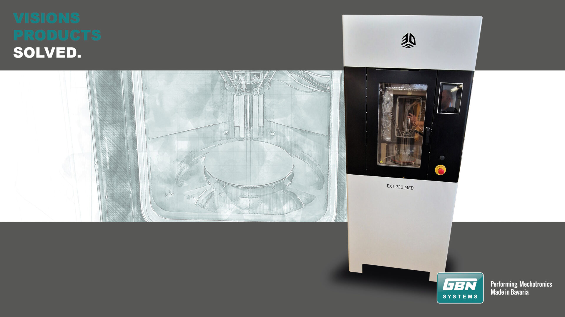 EXT 220 MED - 3D Drucker um Implantate zu drucken - Kumovis (a 3D Systems  Comp.)